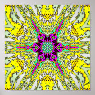 Poster Turnips huile et vinaigre - coloré motif v2
