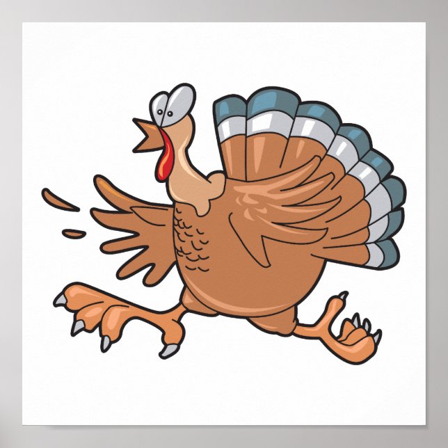 Poster turquie drôle effrayée (Devant)