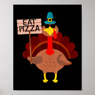 Poster Turquie Mange Pizza Adulte Vegas Enfants Drôle Tha