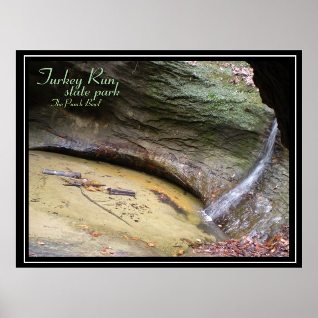 Poster Turquie Run State Park, Punch Bowl (Devant)