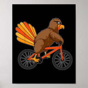 Poster Turquie vélo vélo d'appartement Thanksgiving Day C