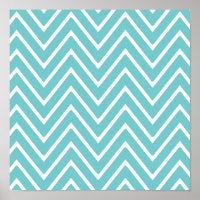 Turquoise bleu et blanc Chevron Motif 2