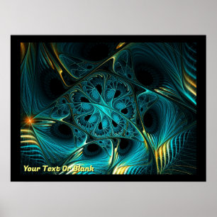 Poster Turquoise Électrique
