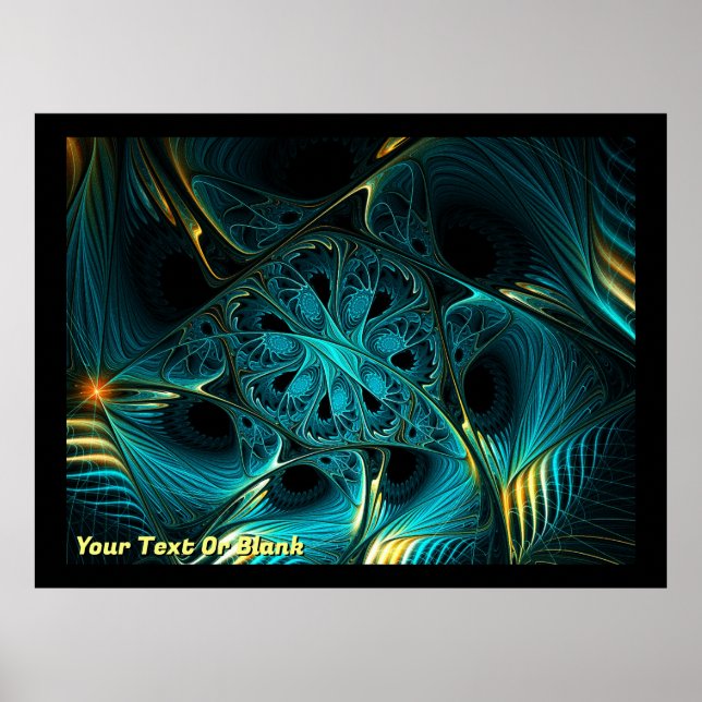 Poster Turquoise Électrique (Devant)