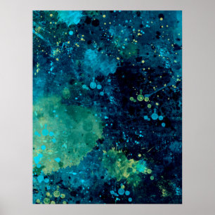 Poster Turquoise et Yellow