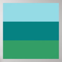 Turquoise tanager, Teal Blue et Kelly Green Horiz