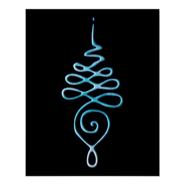 Poster Turquoise Unalome (Devant)