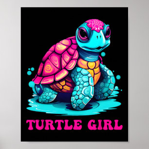 Poster Turtle Girl Jour des terres tenue pour les filles