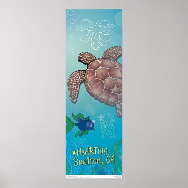 Poster - Turtle Swim - Buellton.Art  (Front)