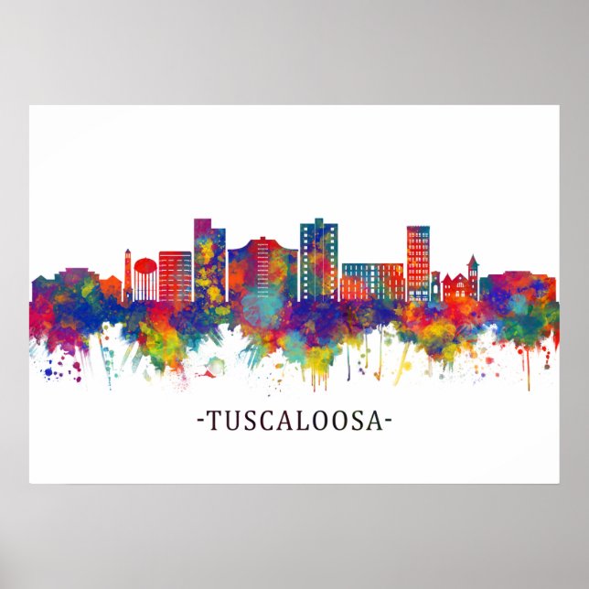 Poster Tuscaloosa Alabama Skyline (Devant)