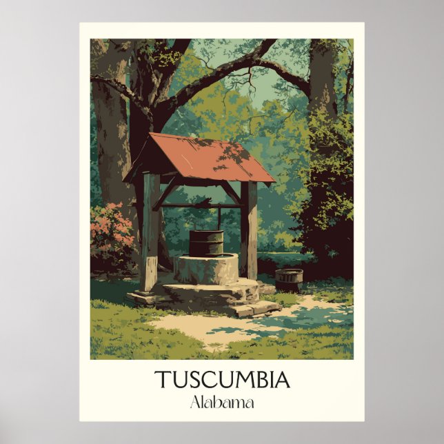 Poster Tuscumbia Alabama Wishing Well (Devant)