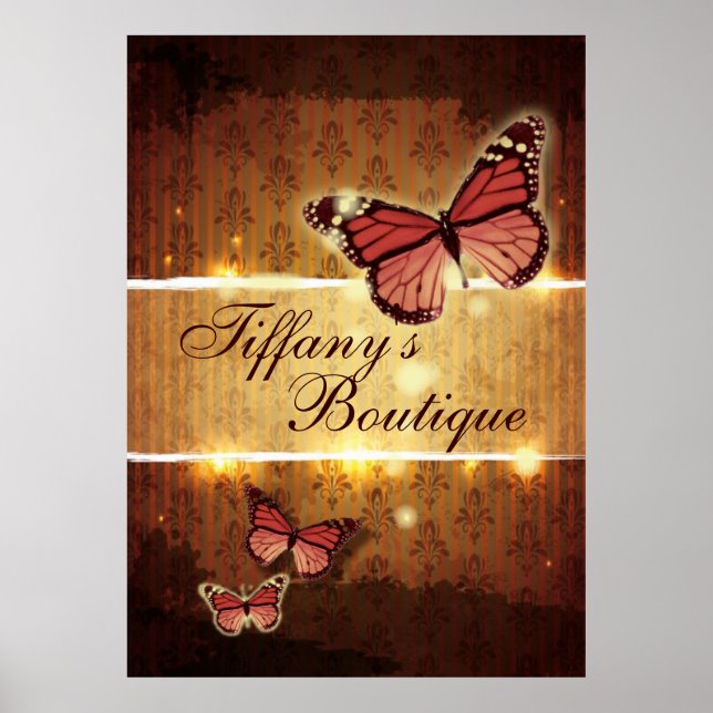 Poster Tuteur de Yoga Zen Holistic Healing papillon (Devant)