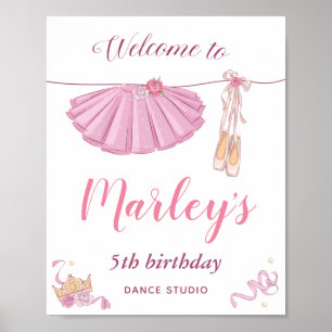 Poster Tutu Ballerine Danse Anniversaire Tout Âge