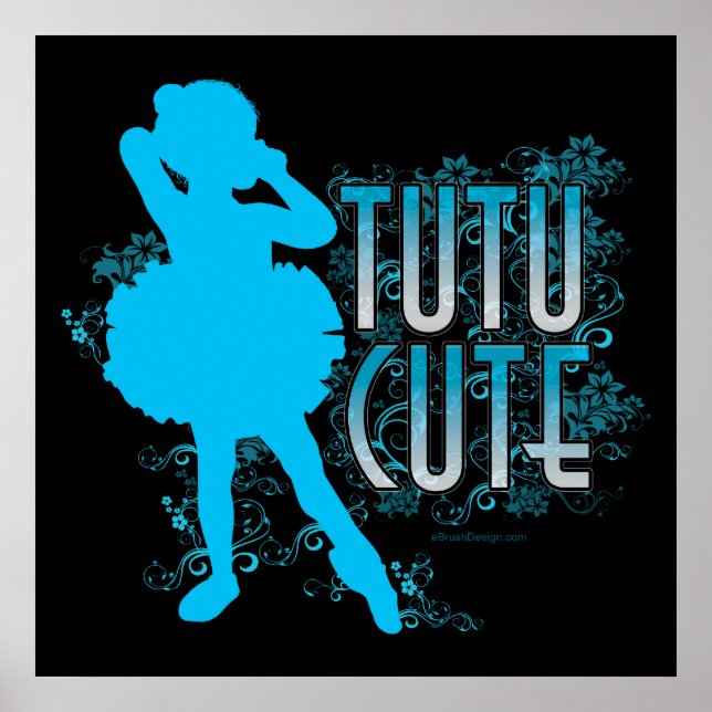 Poster TuTu Cute (bleu) (Devant)