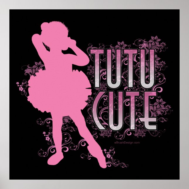 Poster Tutu Cute (Rose) (Devant)