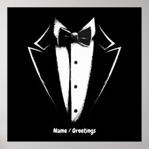Poster Tuxedo Classic Party Funny Concert Festival Design