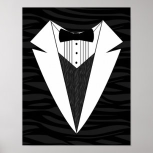 Poster Tuxedo noir/blanc