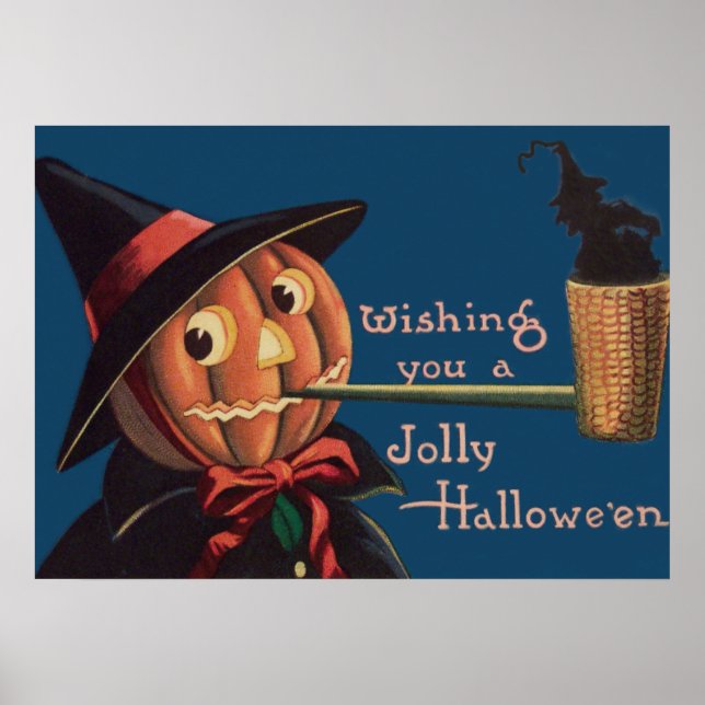 Poster Tuyau Citrouille Jack O'Lantern (Devant)