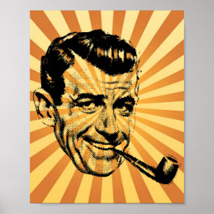 Poster Tuyau de fumée vintage amusant