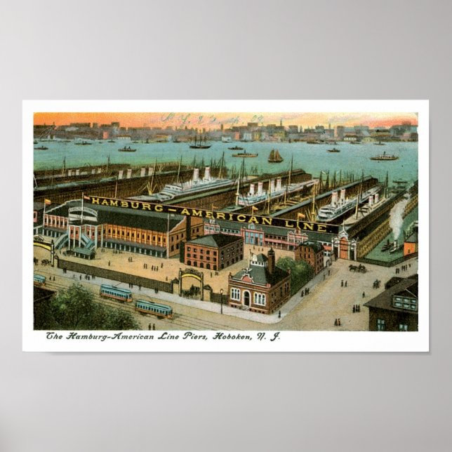 Poster Tuyaux de ligne d'Amérique de Hambourg (Devant)