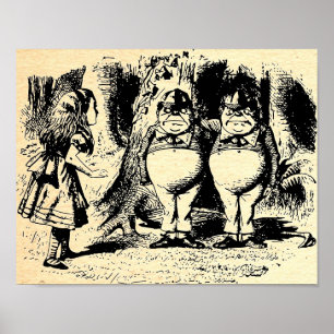 Poster Tweedle Dee et Tweedle Dum Alice