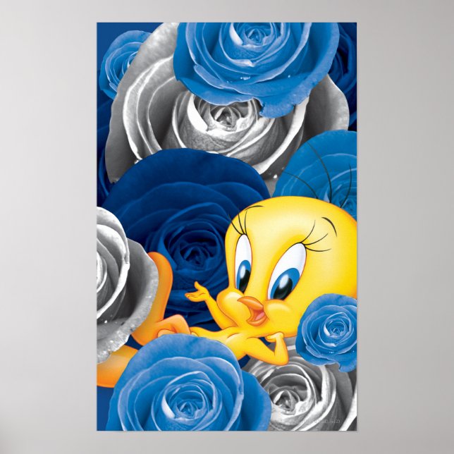 Poster TWEETY™ Avec Roses (Devant)