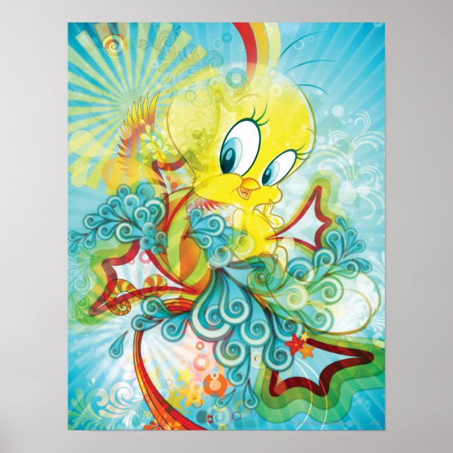 Poster Tweety In Blue Wave (Devant)