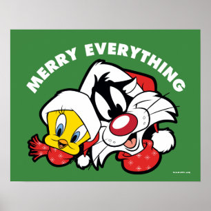 Poster TWEETY™ & SYLVESTER™ "Joyeux tout"