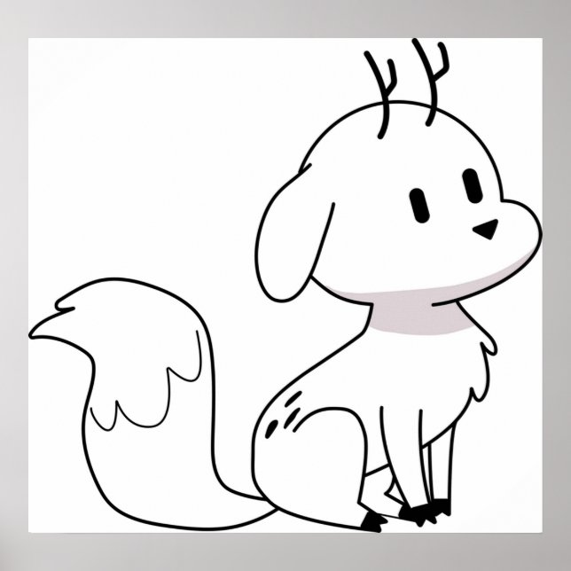 Poster Twig Deerfox Hilda (Devant)