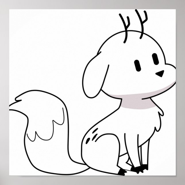 Poster Twig Deerfox Hilda (Devant)