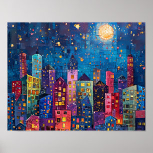 Poster Twilight Mosaic : spectre urbain