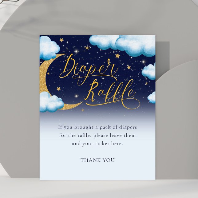 Poster Twinkle Little Star Boy Baby shower Déchets Raffle (Créateur téléchargé)