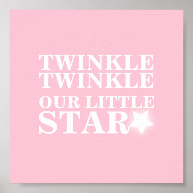 Poster Twinkle scintille notre petite pépinière rose étoi (Devant)
