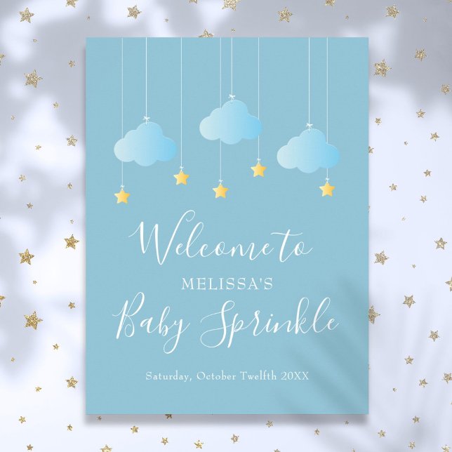 Poster Twinkle Sprinkle Baby Sprinkle Douche Bienvenue (Twinkle Sprinkle Baby Sprinkle Shower Welcome Poster)