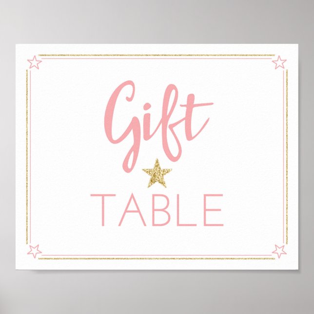 Poster Twinkle Twinkle Little Baby shower Cadeau panneau  (Devant)