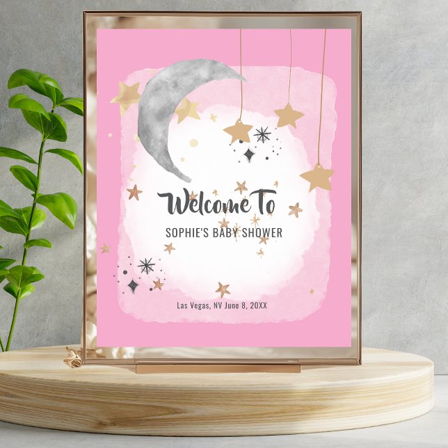 Poster Twinkle Twinkle Little Star Pink Splash Welcome (Créateur téléchargé)