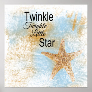 Poster Twinkle, Twinkle, Little Star Starfish Design