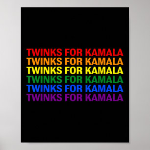 Poster Twinning For Kamala Harris Lgbtq Pride Gay Lesbian