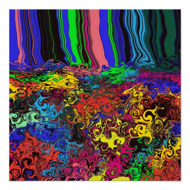 Poster Twirlers colorés Abstraits / Poussés / (Devant)