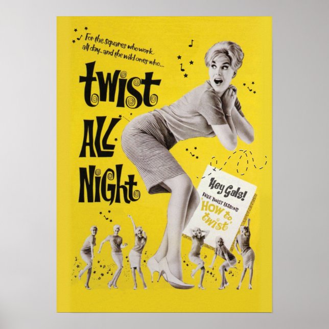 Poster Twist All Night 1960's Dance Party (Devant)