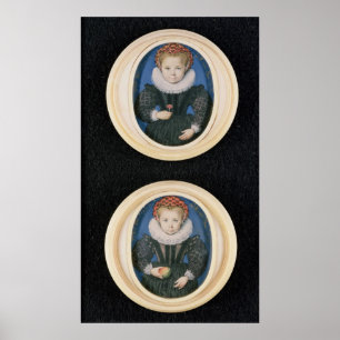 Poster Two Little girls, 1590