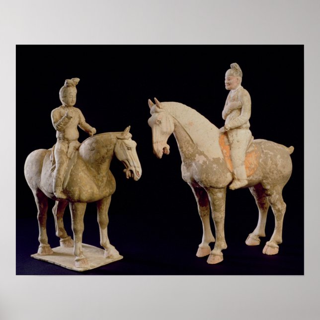 Poster Two Riders, Chinese, Tang dynasty (618-906) (Devant)
