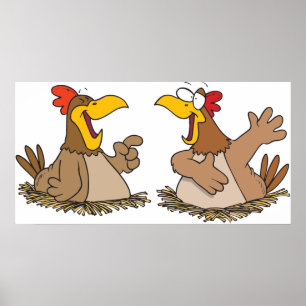 Poster Two Talking Chickens