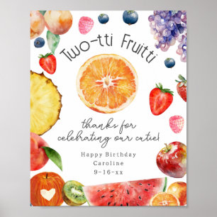 Poster Twotti Fruitti Cutie Citrus Fruit 2e anniversaire