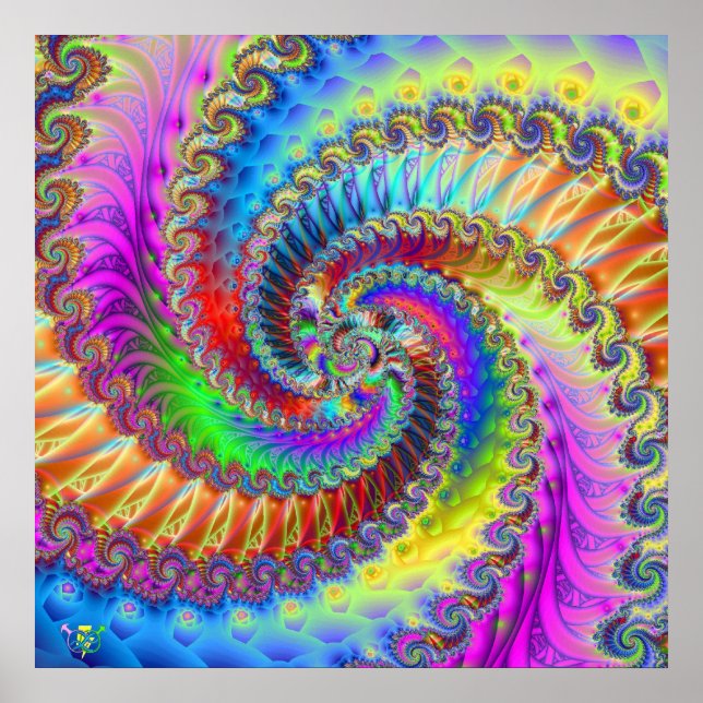 Poster Tye Dye Lischous. (Devant)