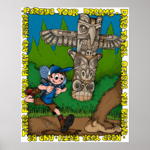 Poster Tyler Bounds chasse Bigfoot