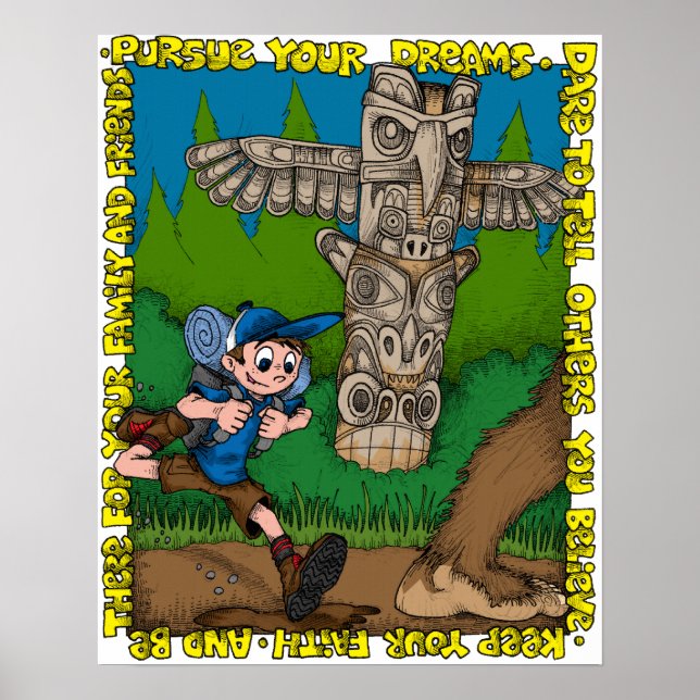 Poster Tyler Bounds chasse Bigfoot (Devant)