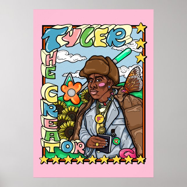Poster Tyler The Creator Funky Portrait (Devant)