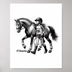 Poster Type 1 Sensibilisation au diabète -équitation équi