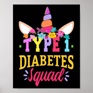 Poster Type 1 Sensibilisation au diabète T1d Squad Unicor